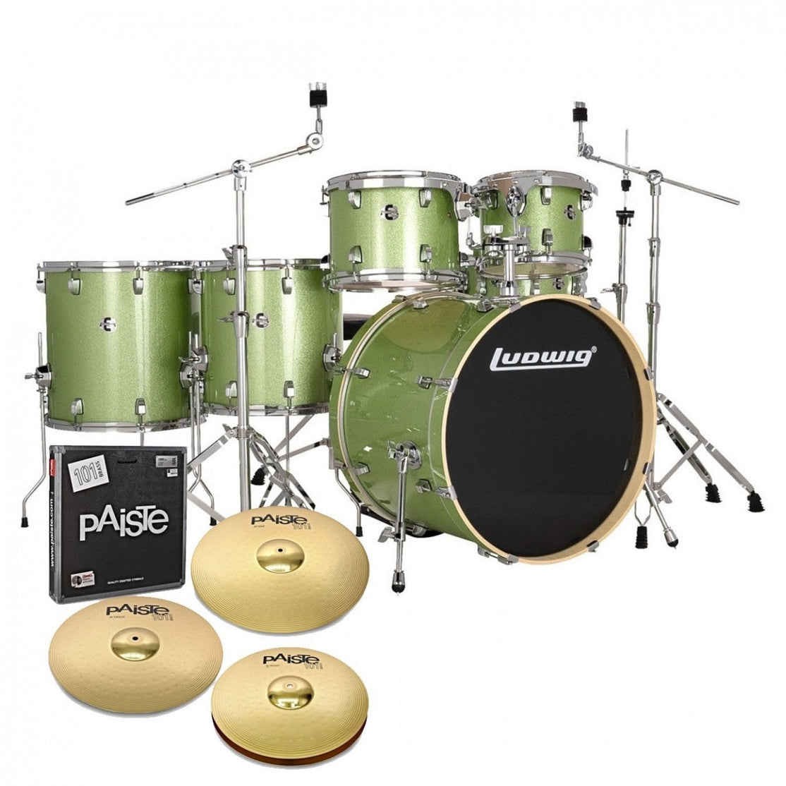 Trống Cơ Ludwig Evolution 22" 6-Pc Shell Pack w/Paiste Cymbal (22"/10"/12"/14"/14"/16")-Mai Nguyên Music
