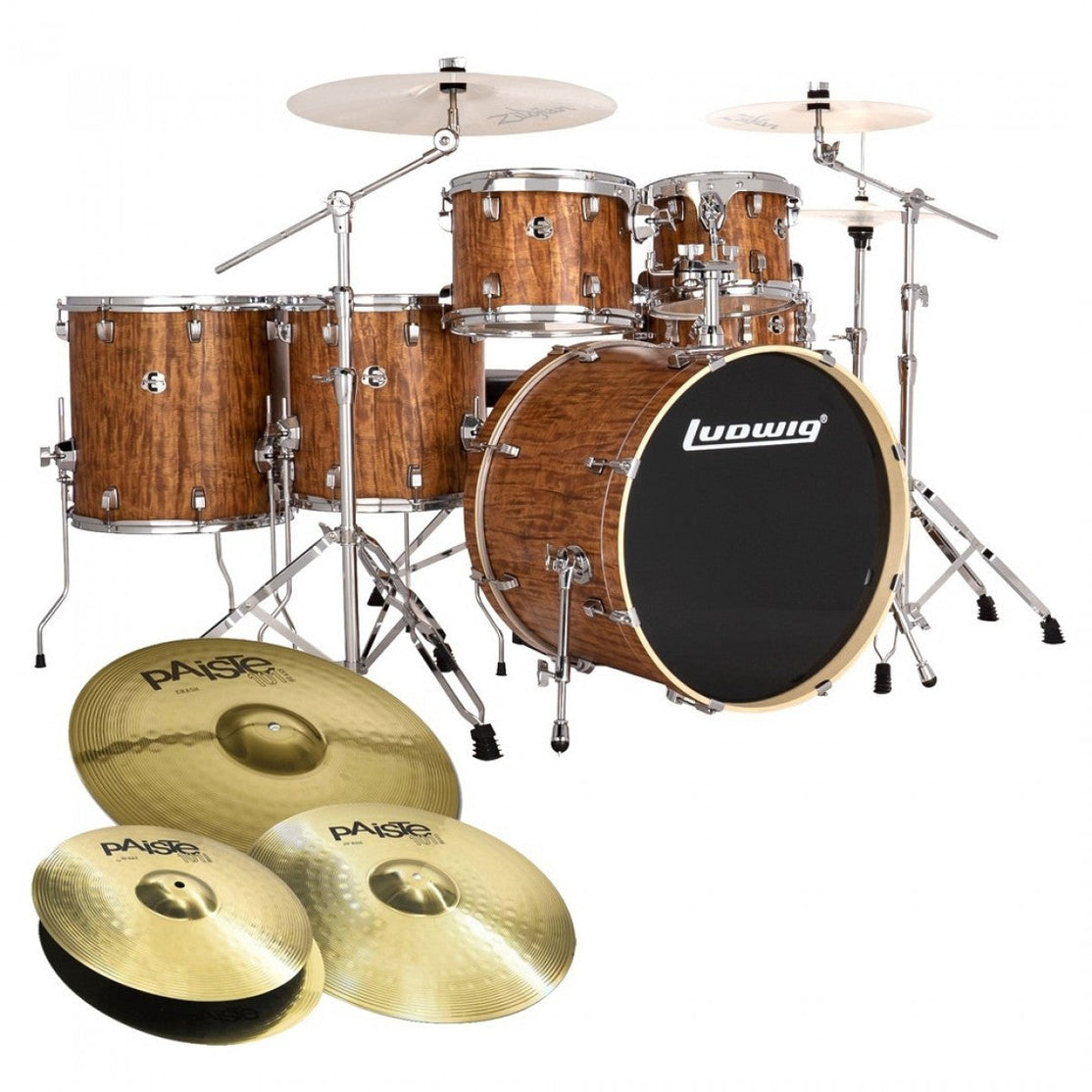 Trống Cơ Ludwig Evolution 22" 6-Pc Shell Pack w/Paiste Cymbal (22"/10"/12"/14"/14"/16")-Mai Nguyên Music