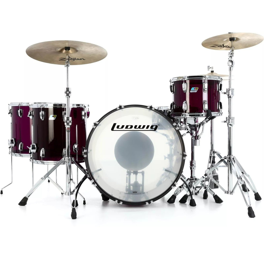 Trống Cơ Ludwig Vistalite Zep 5-Pc Shell Pack (26"/14"/14"/16"/18")-Mai Nguyên Music