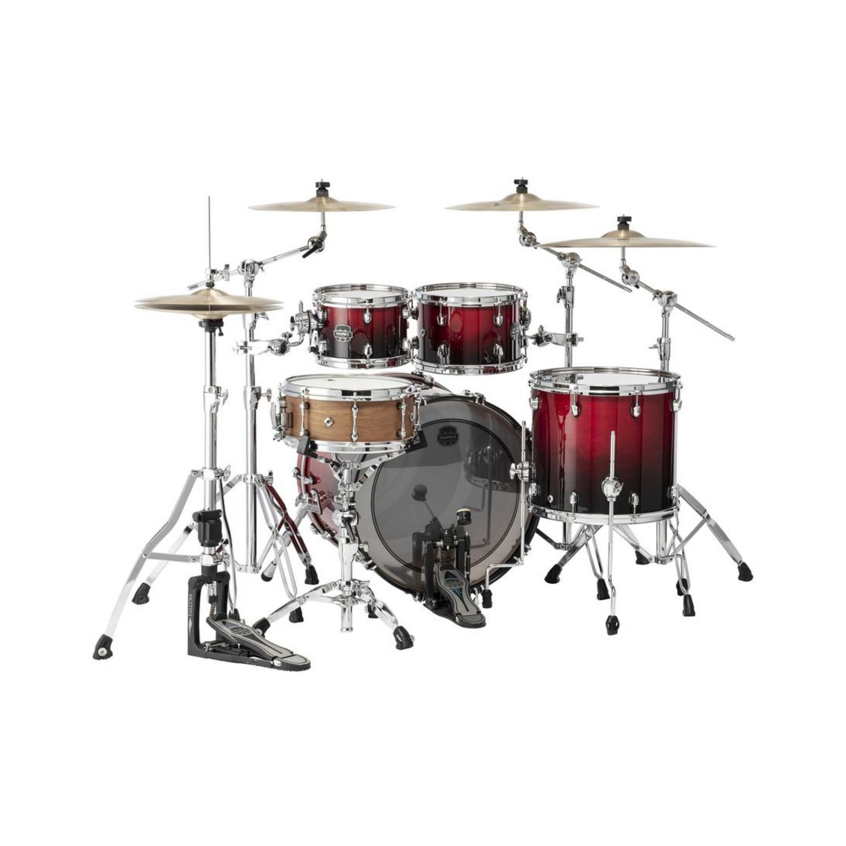 Trống Cơ Mapex SR529X Saturn Maple Walnut Hybrid 4-PC Shell Pack (22"/10"/12"/16")-Mai Nguyên Music