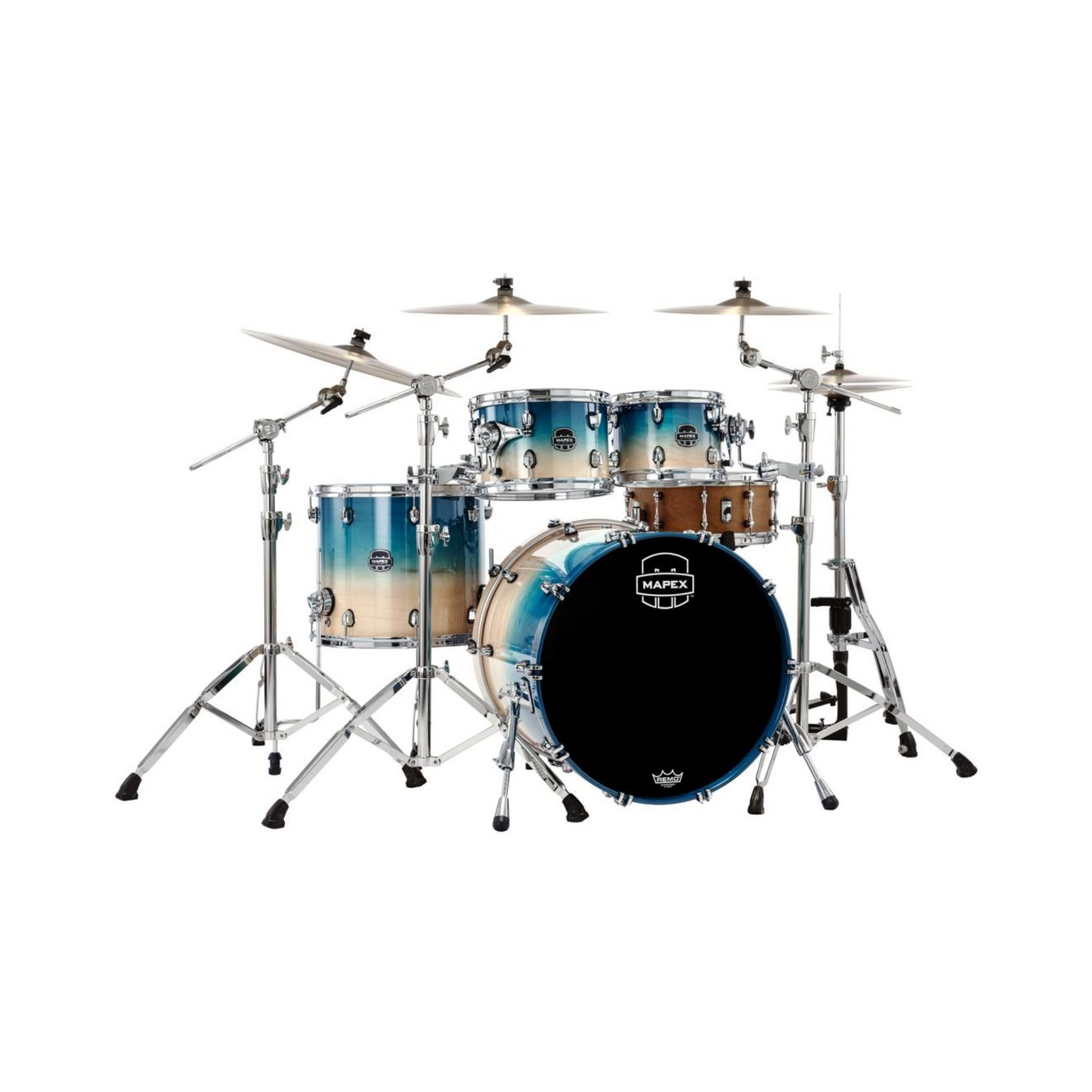 Trống Cơ Mapex SR529X Saturn Maple Walnut Hybrid 4-PC Shell Pack (22"/10"/12"/16")-Mai Nguyên Music