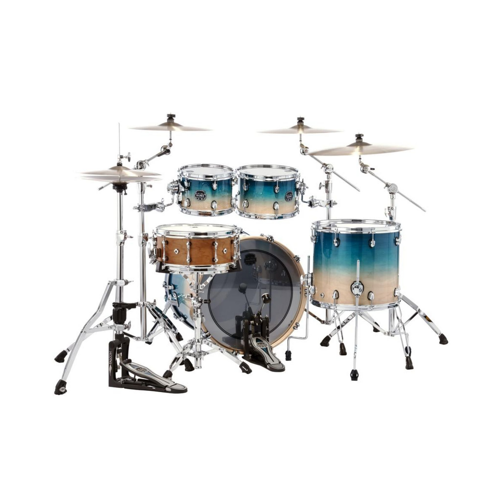 Trống Cơ Mapex SR529X Saturn Maple Walnut Hybrid 4-PC Shell Pack (22"/10"/12"/16")-Mai Nguyên Music