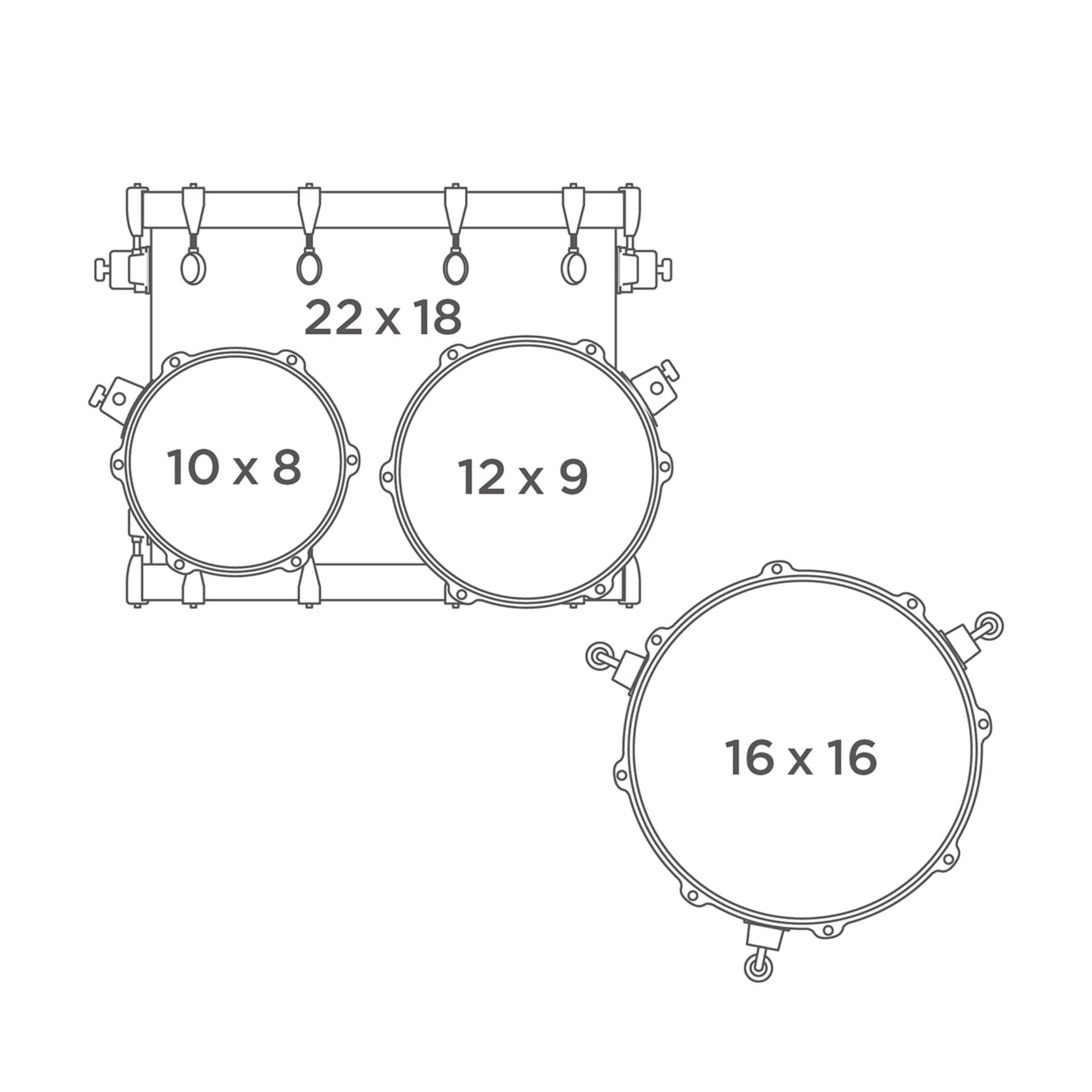 Trống Cơ Mapex SR529X Saturn Maple Walnut Hybrid 4-PC Shell Pack (22"/10"/12"/16")-Mai Nguyên Music