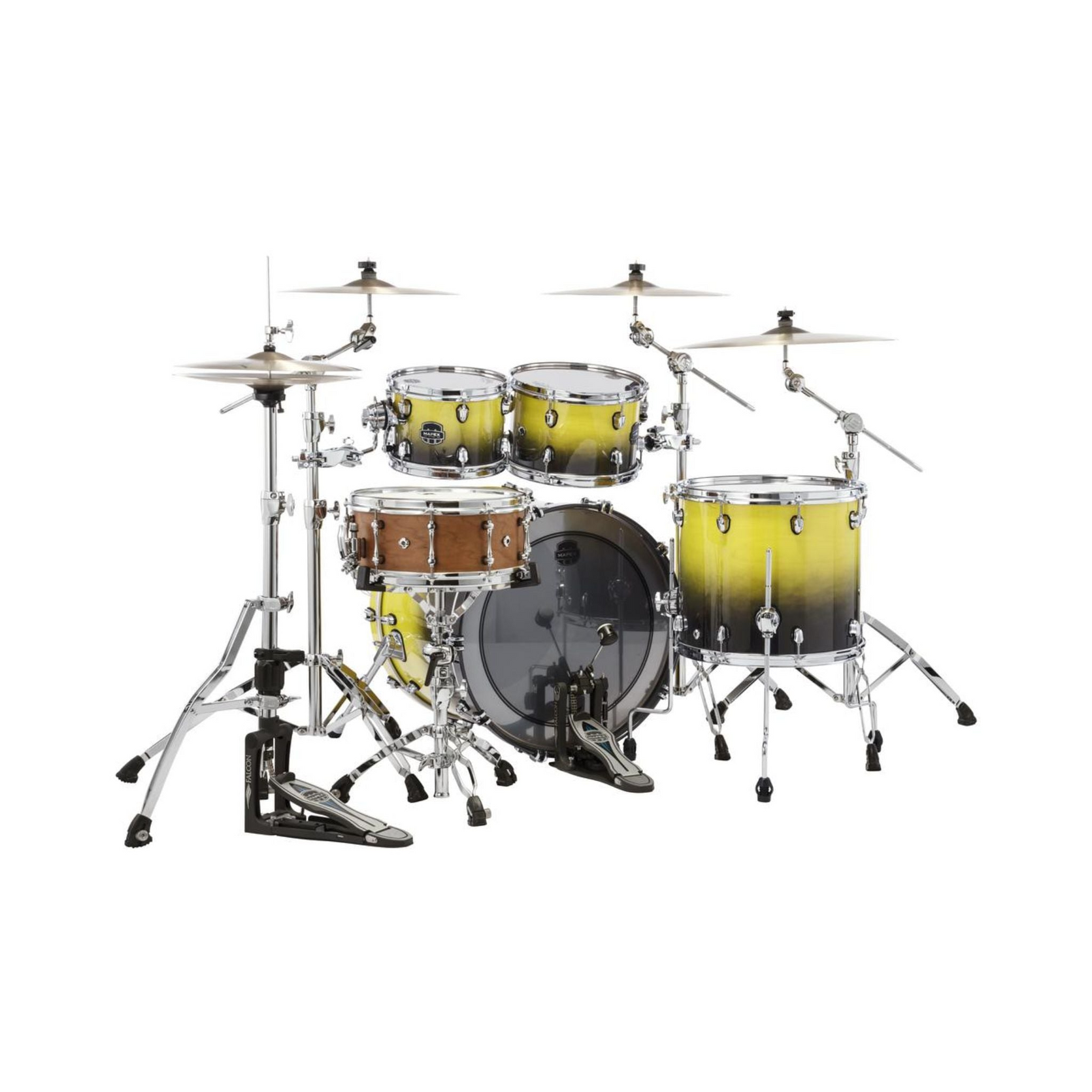 Trống Cơ Mapex SR529X Saturn Maple Walnut Hybrid 4-PC Shell Pack (22"/10"/12"/16")-Mai Nguyên Music