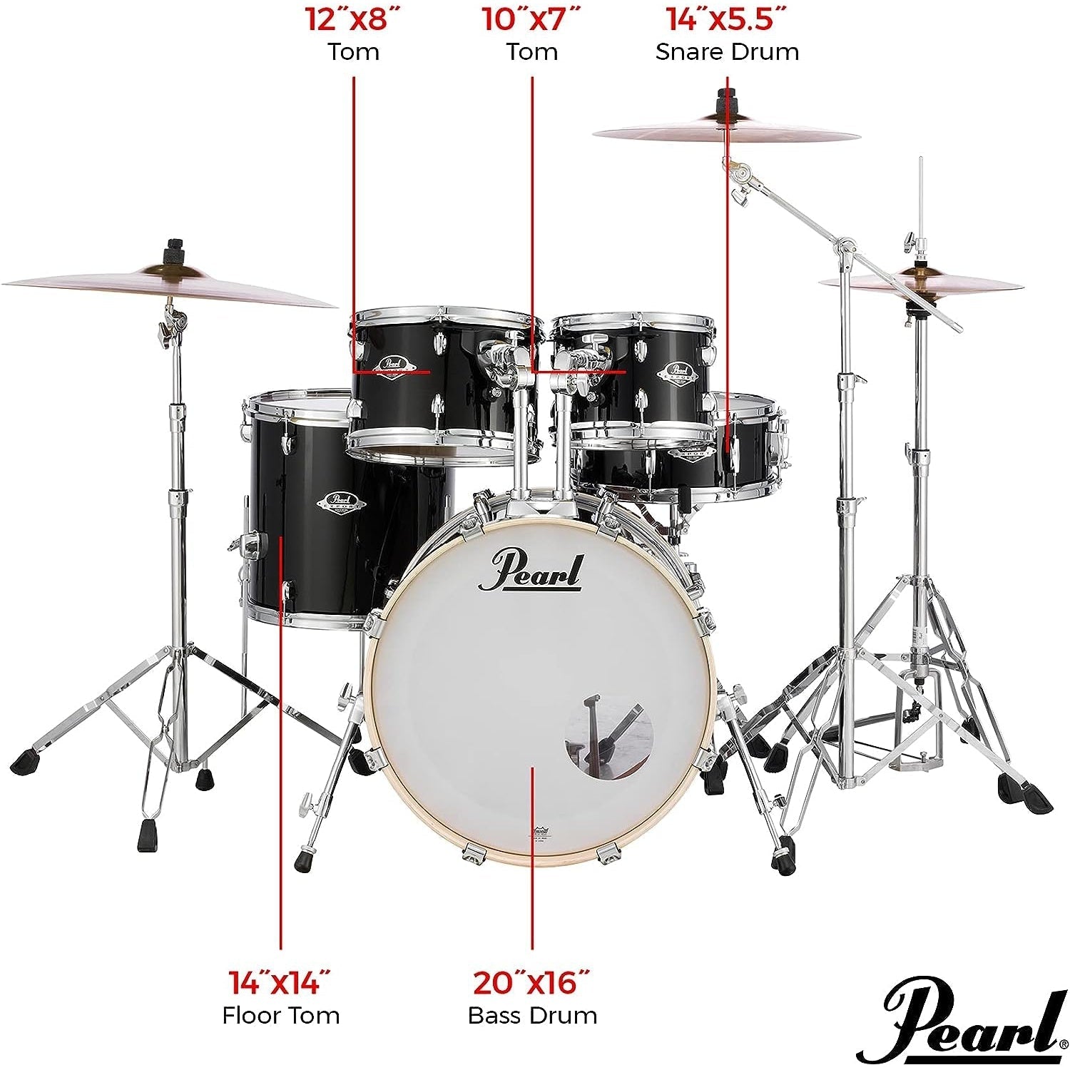 Trống Cơ Pearl Export EXX705N/C 5-Shell Pack (20"/10"/12"/14"/14")-Mai Nguyên Music