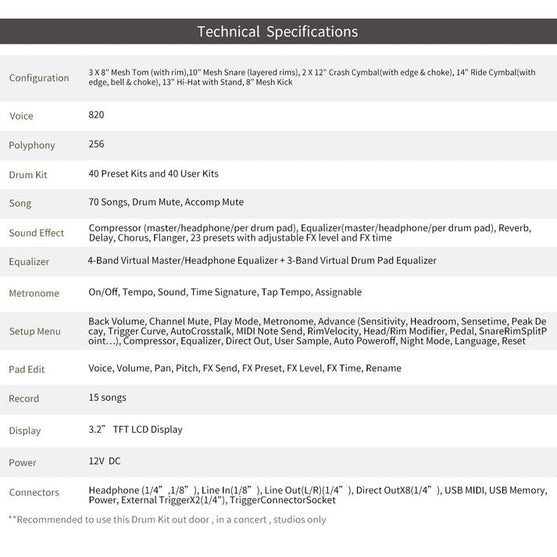 Trống Điện HXM XD-490-KM-Mai Nguyên Music