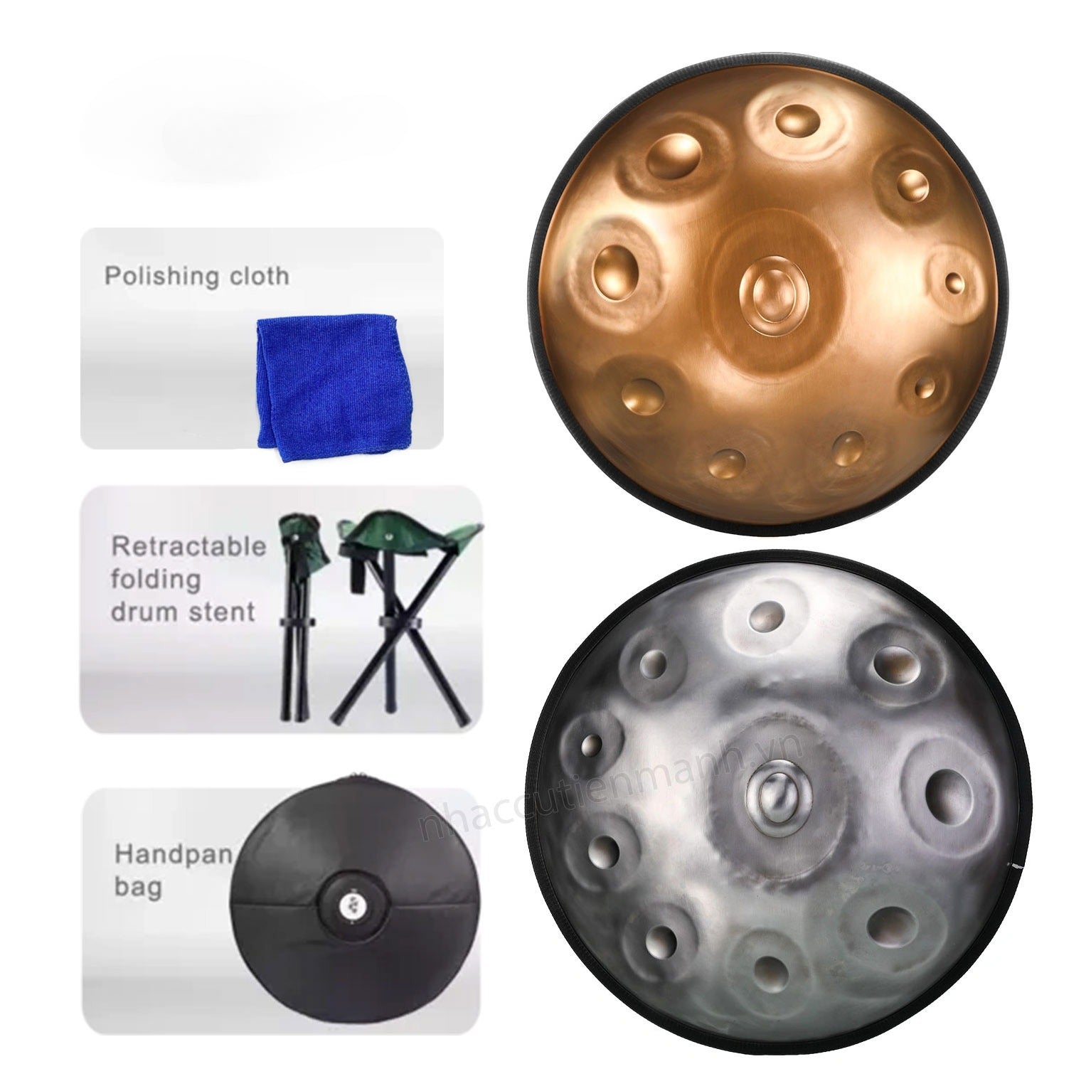 Trống Handpan Hluru HB10 10 Notes 22"-Mai Nguyên Music