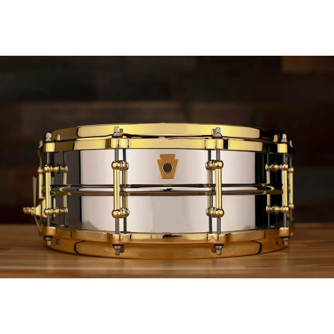 Trống Snare Ludwig LB400BBTWM 14"x5" Chrome Over Brass-Mai Nguyên Music