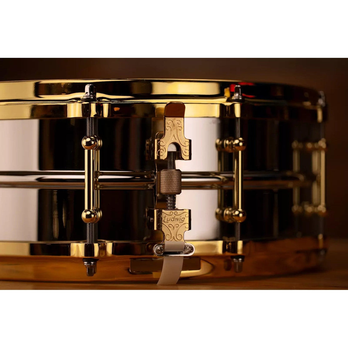 Trống Snare Ludwig LB400BBTWM 14"x5" Chrome Over Brass-Mai Nguyên Music