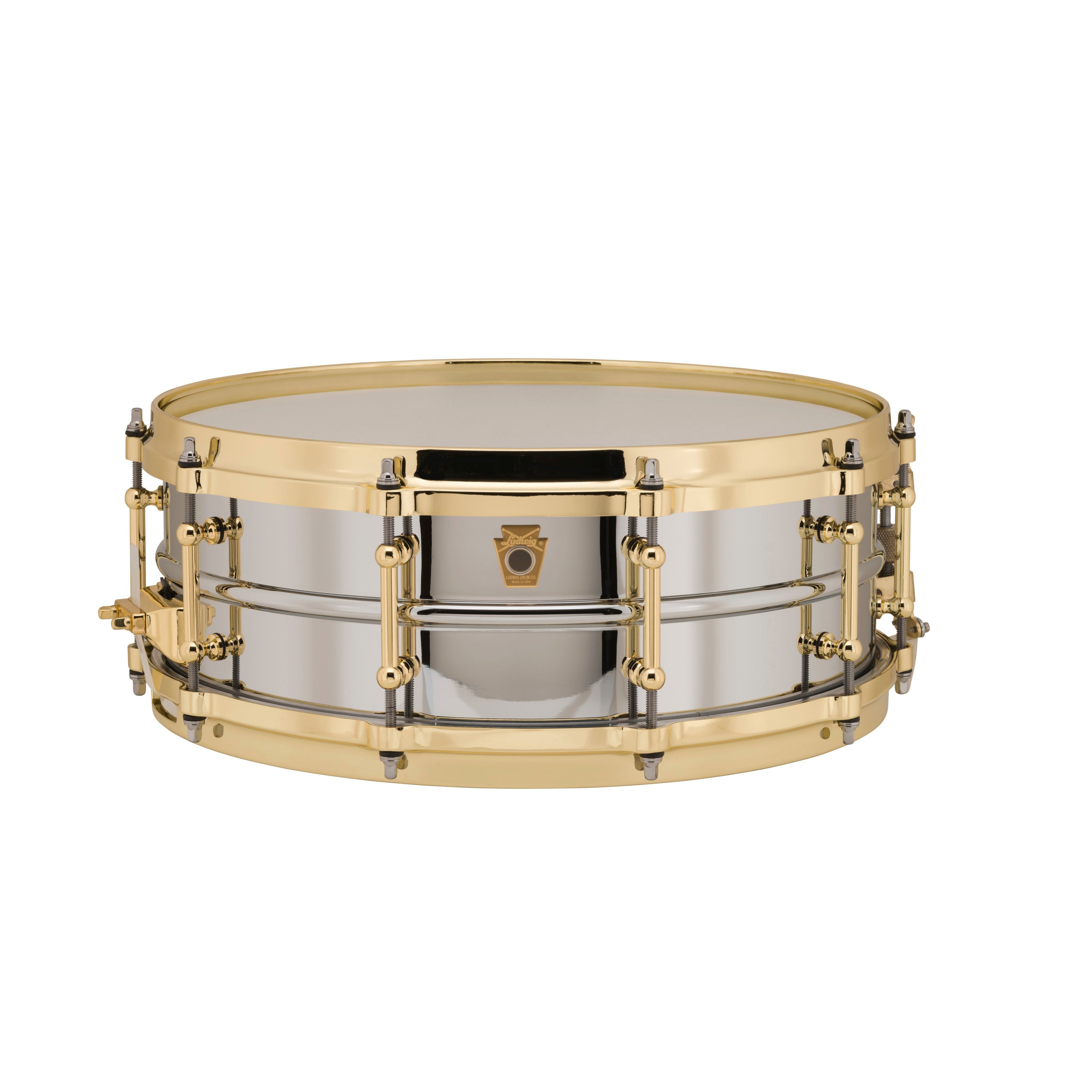 Trống Snare Ludwig LB400BBTWM 14"x5" Chrome Over Brass-Mai Nguyên Music