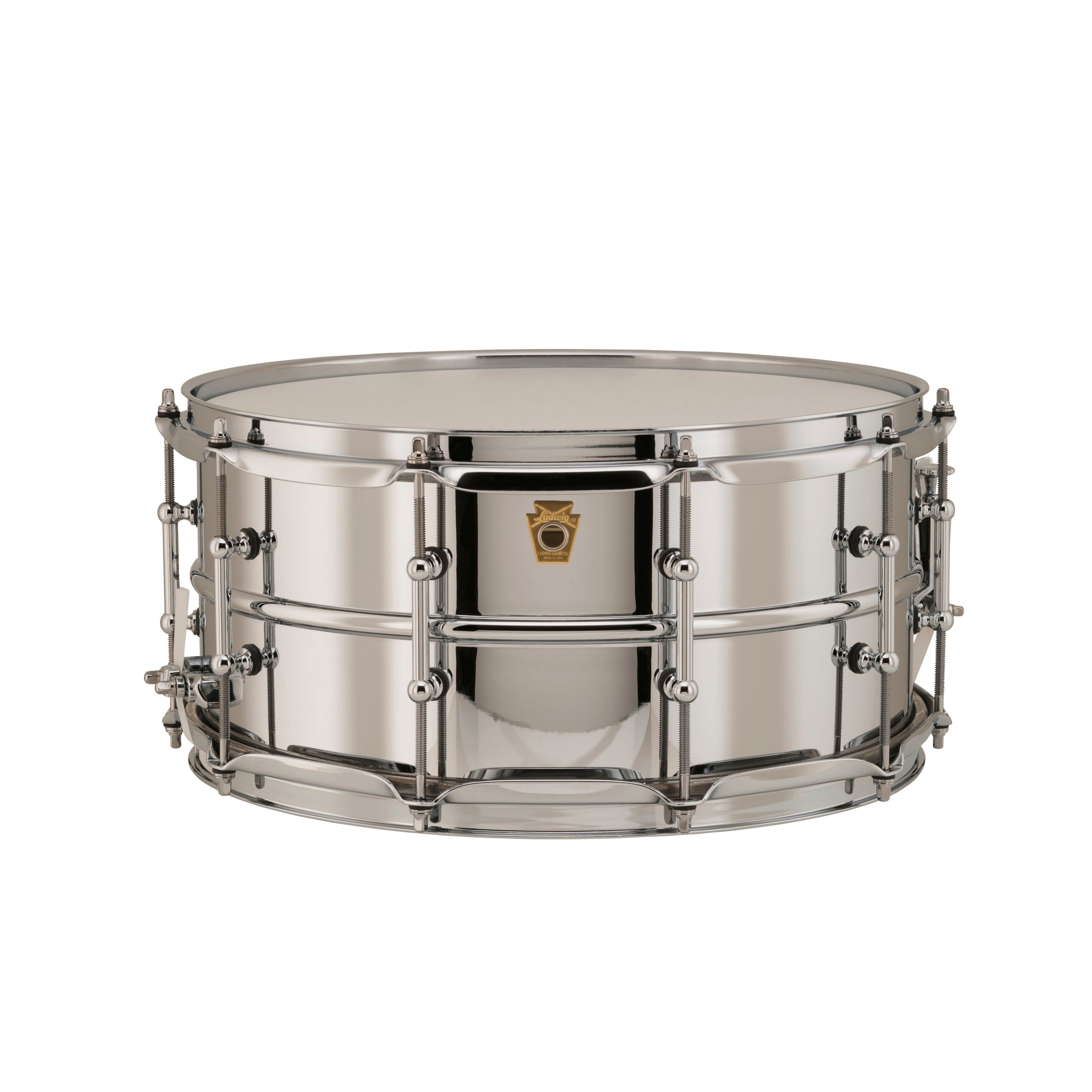 Trống Snare Ludwig LB402BT 14"x6.5" Chrome Over Brass-Mai Nguyên Music