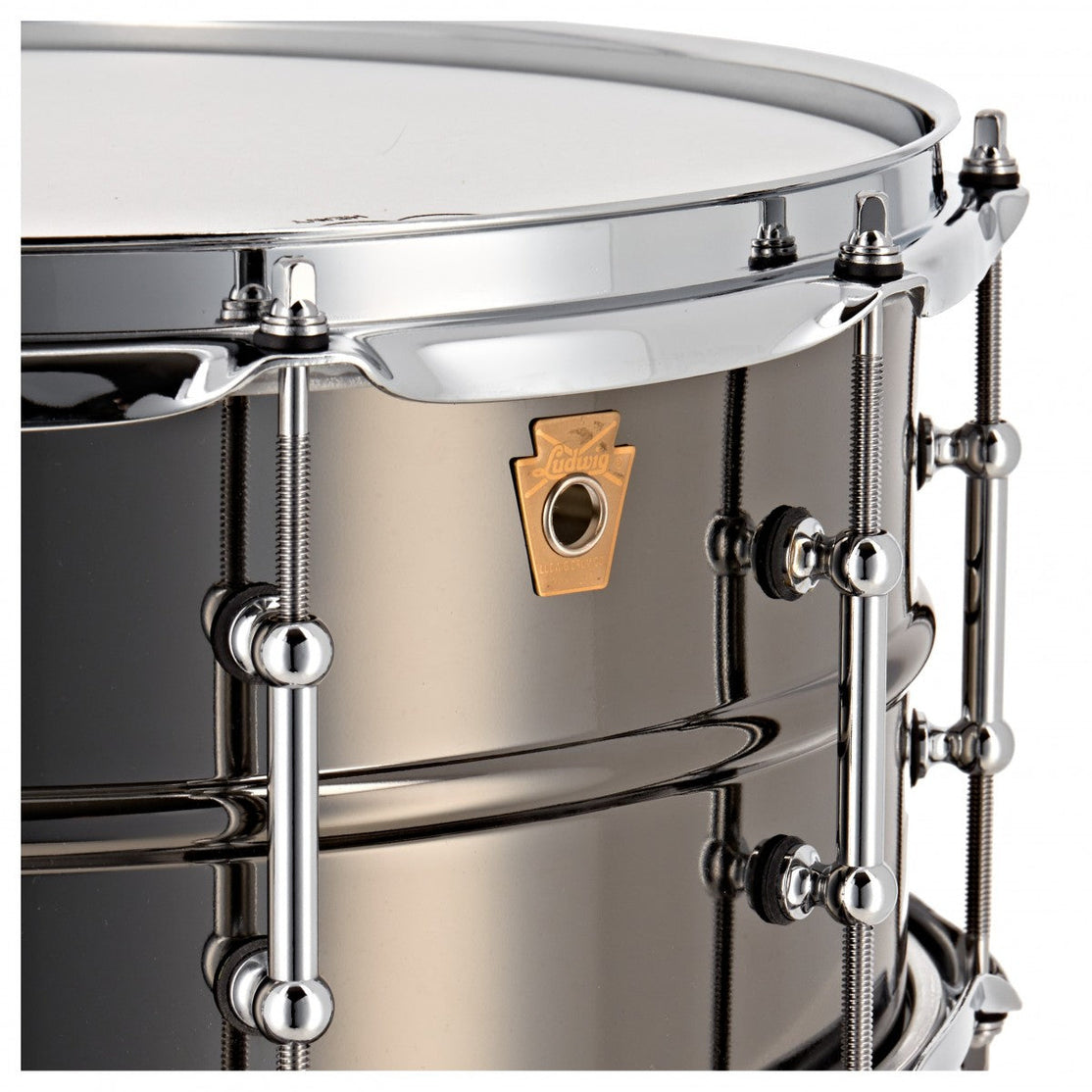 Trống Snare Ludwig LB417T 14"x6.5" Black Beauty w/Tube Lugs-Mai Nguyên Music
