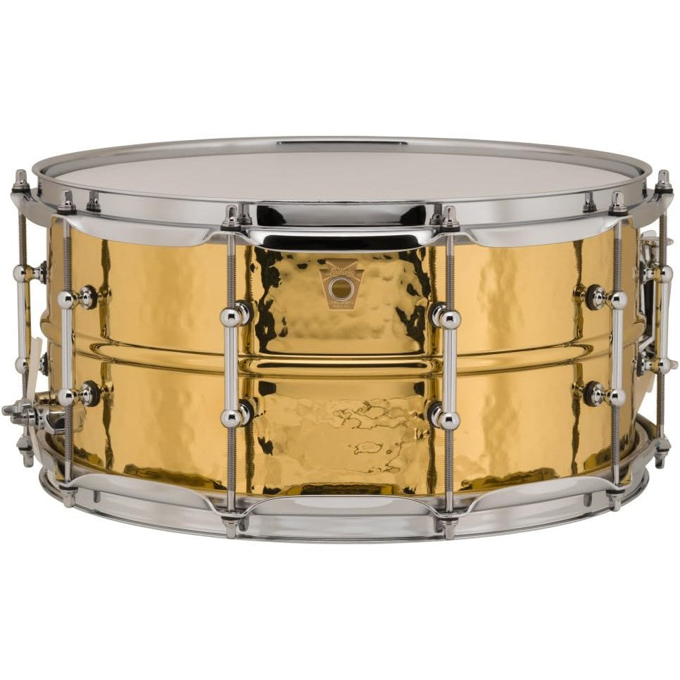 Trống Snare Ludwig LB422BKT 14"x6.5" Hammered Brass-Mai Nguyên Music