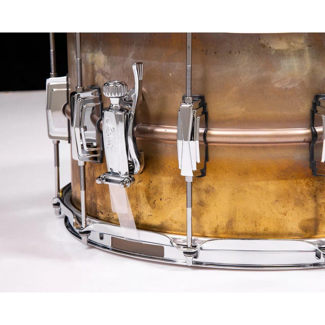 Trống Snare Ludwig LB484R 14"x8" Raw Brass Phonic-Mai Nguyên Music