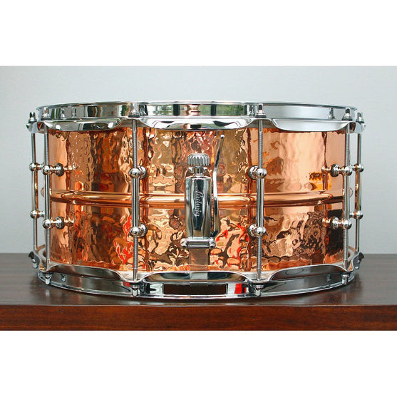 Trống Snare Ludwig LC662KT 14"x6.5" Hammered Copper Phonic w/Tube Lug-Mai Nguyên Music