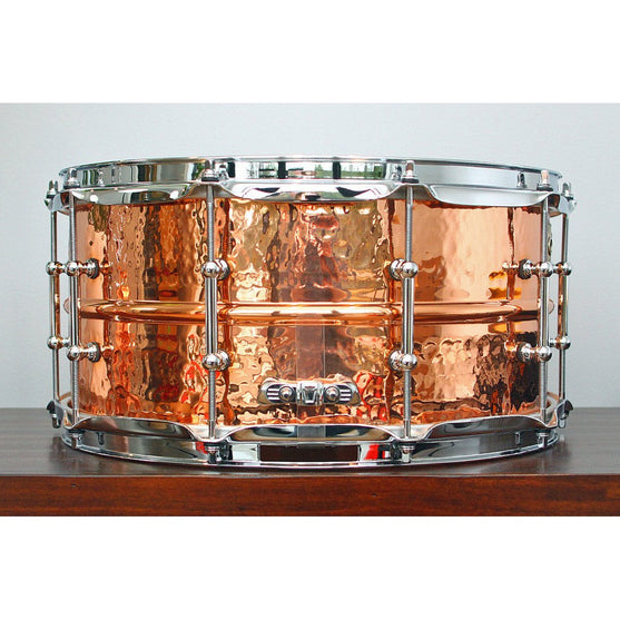 Trống Snare Ludwig LC662KT 14"x6.5" Hammered Copper Phonic w/Tube Lug-Mai Nguyên Music