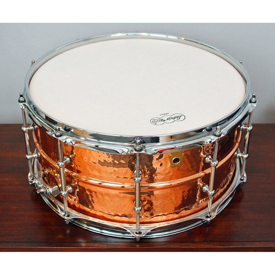 Trống Snare Ludwig LC662KT 14"x6.5" Hammered Copper Phonic w/Tube Lug-Mai Nguyên Music