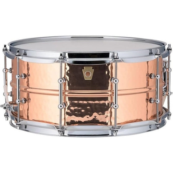 Trống Snare Ludwig LC662KT 14"x6.5" Hammered Copper Phonic w/Tube Lug-Mai Nguyên Music