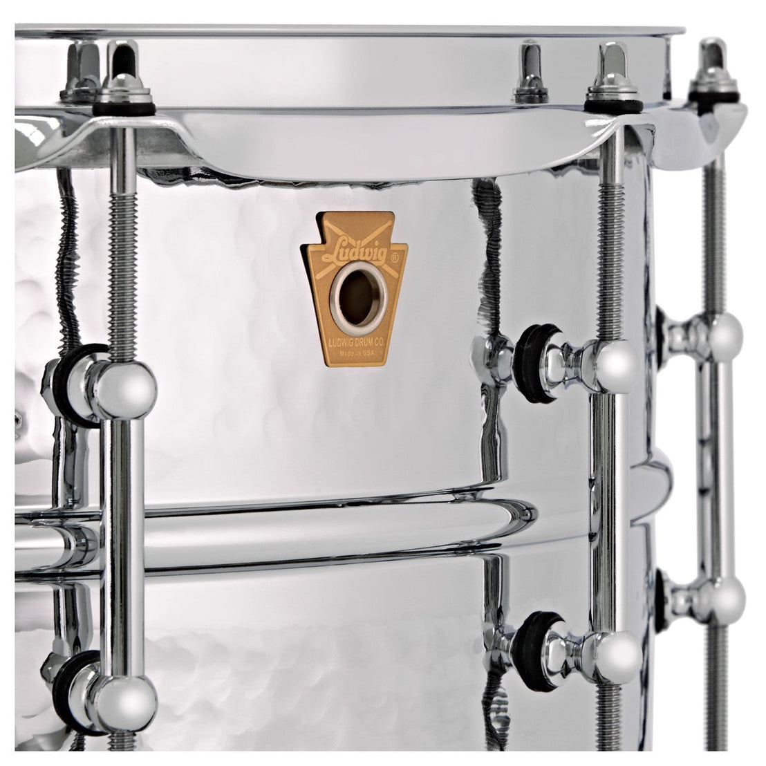 Trống Snare Ludwig LM402KT 14"x6.5" Hammered Supraphonic w/Tube Lugs-Mai Nguyên Music
