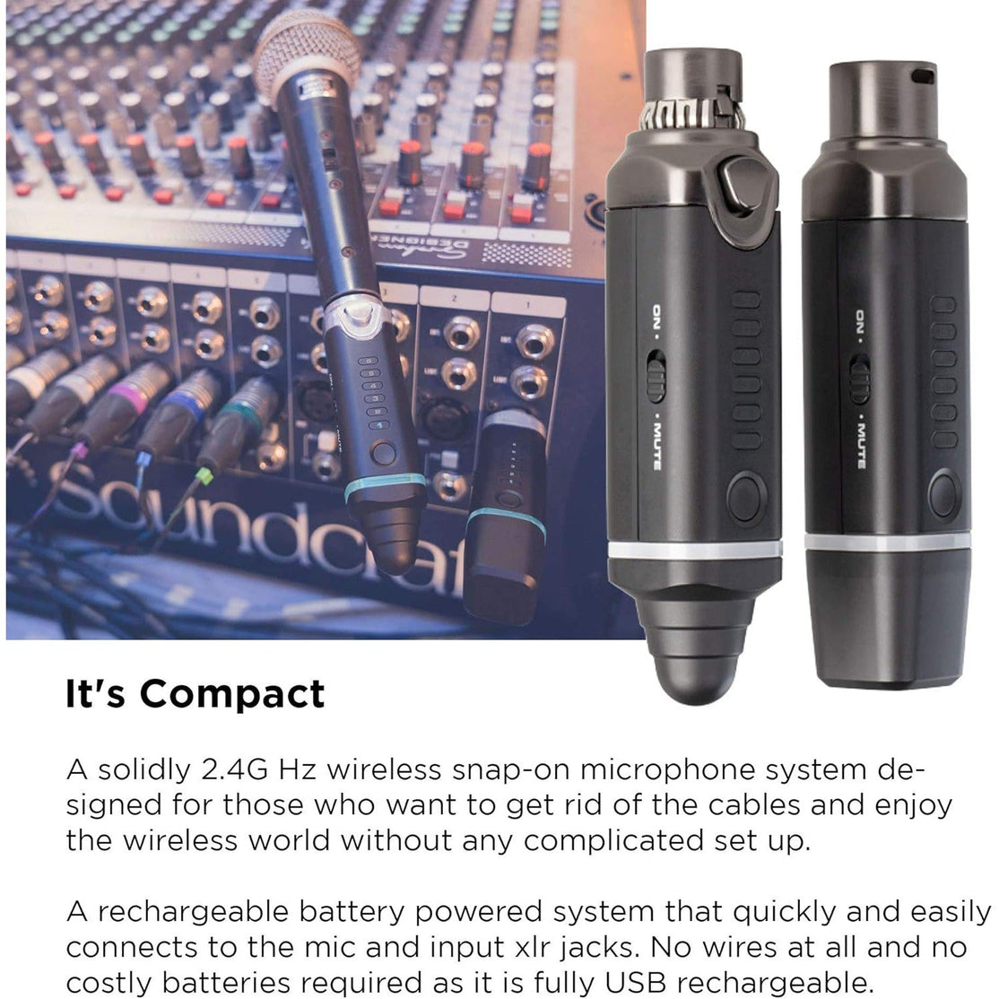 Wireless Microphone System Nux B-3RC 2.4GHz-Mai Nguyên Music